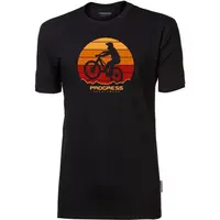 PROGRESS BARBAR BIKER Pánske bambusové tričko, čierna, veľkosť