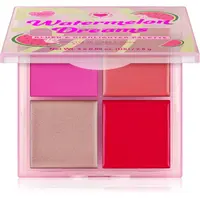 I Heart Revolution Watermelon Dreams Blush & Highlighter Quad paletka rozjasňovačů a tvářenek 4x2.8 g