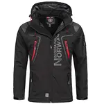 GEOGRAPHICAL NORWAY TECHNO HOODIE Pánská softshellová bunda, černá, velikost