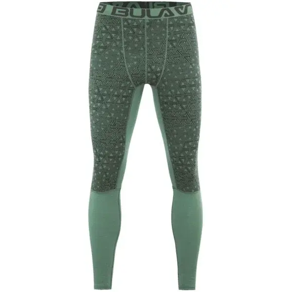 Bula GEO MERINO WOOL PANTS Pánske Merino spodné nohavice, tmavo zelená, veľkosť