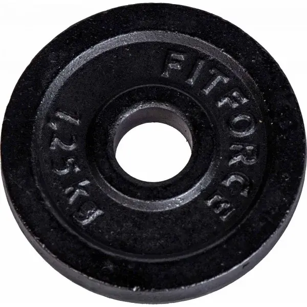 Fitforce NAKLADACÍ KOTÚČ 1,25 KG ČIERNY 30 MM Nakladací kotúč, čierna, veľkosť