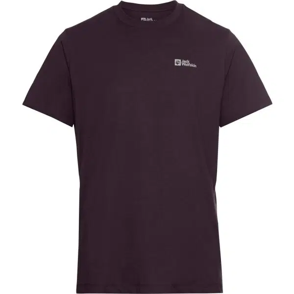 Jack Wolfskin ESSENTIAL T M Pánske tričko, vínová, veľkosť
