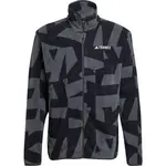 adidas TERREX MULTI PRINTED FULL-ZIP FLEECE Pánská Outdoorová bunda, černá, velikost XXL