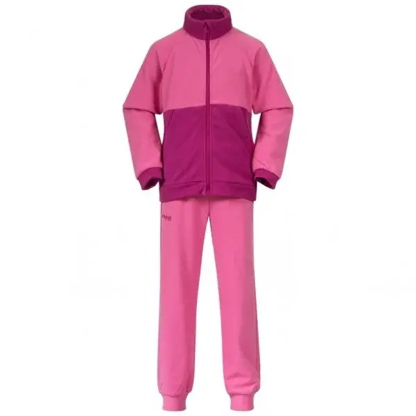 Bergans SMADOL V5 LONGZIP KIDS SET Fleece set, růžová, velikost