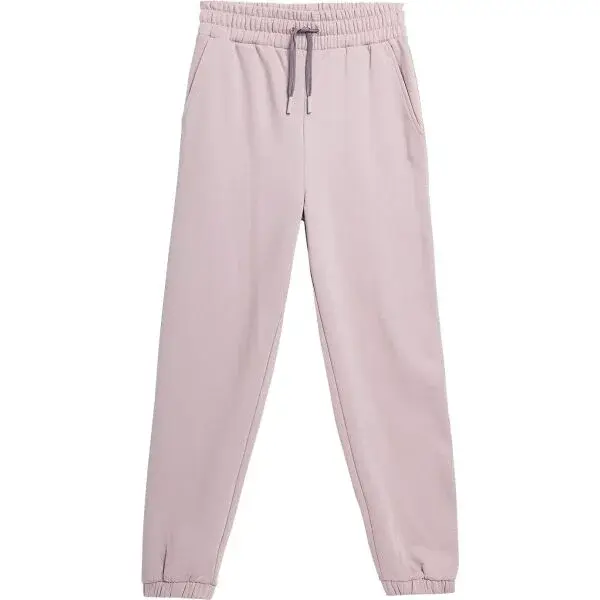 4F TROUSERS CAS W Dámské tepláky, růžová, velikost