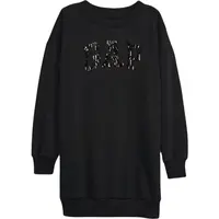 GAP FRCH FLEECE LOGO Dívčí šaty, černá, velikost