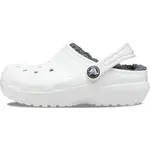 Crocs CLASSIC LINED CLOG K Unisex dětské nazouváky, bílá, velikost 28/29