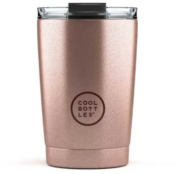 COOL BOTTLES TERMO 330 ML Nerezový termo hrnek, růžová, velikost 330 ML