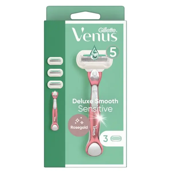 GILLETTE Venus Rose Gold Holiaci strojček pre ženy + Náhradné hlavice 3 ks