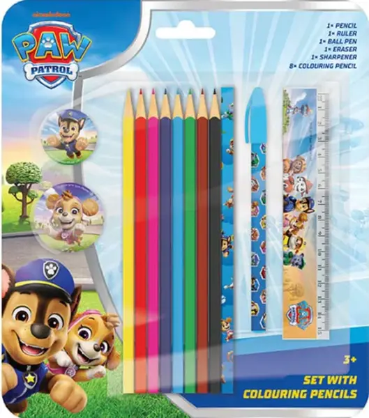Tlapková patrola - Set s pastelkami