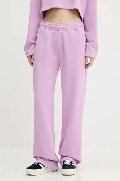 Bavlněné tepláky Hugo Blue Nolasa_B dámské, fialová barva, 50545019