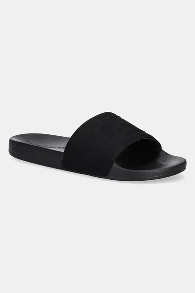 Pantofle Calvin Klein Jeans SLIDE HF MONO CV pánské, černá barva, YM0YM01282