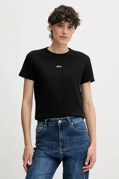 Bavlněné tričko BOSS Orange C_Elogo_5_s dámské, černá barva, 50547547