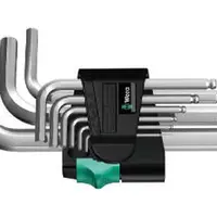 Wera 133163 Sada šestihranných klíčů Wera 950/9 Hex-Plus 3, chromovaná (9 ks)
