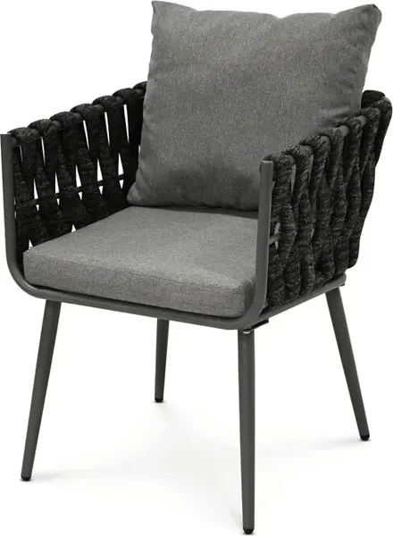 AUTRONIC zahradní židle AZC-1105 GREY šedá, kovová konstrukce, látka