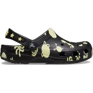 Crocs CLASSIC GLOW SPACE CLOG T Dětské nazouváky, černá, velikost 22/23