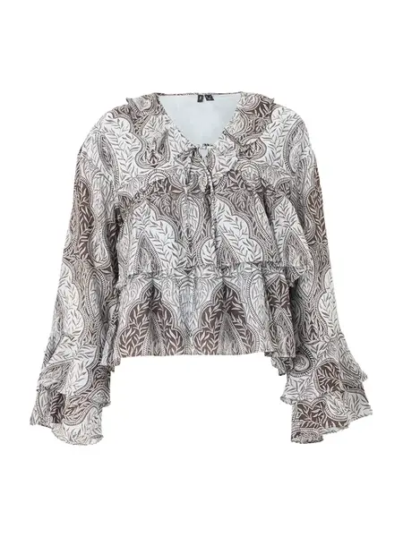 VERO MODA Blúzka 'VMTARA'  svetlomodrá / hnedá