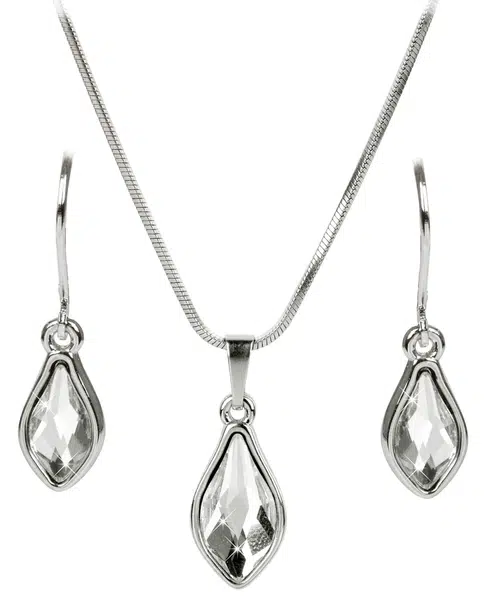 Levien Nadčasová sada náušnic a náhrdelníku Flame Crystal
