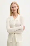Kardigan Silvian Heach KOHLES dámský, béžová barva, lehký, GPP25448CD