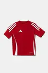 Dětské tričko adidas Performance červená barva, s aplikací, IS1030