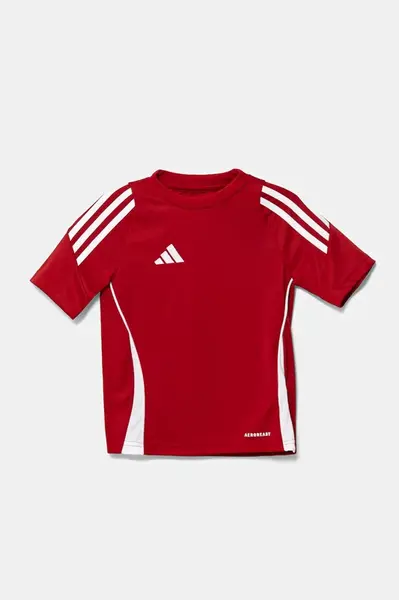 Dětské tričko adidas Performance červená barva, s aplikací, IS1030
