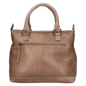 Dámska kožená kabelka Mustang Linda - tmavo béžová