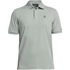 TENSON TXLITE MELANGE POLO Pánské funkční polo triko, světle zelená, velikost