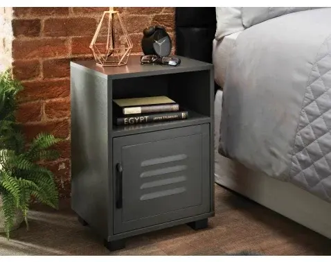 Noční stolek Puerto, tmavě šedý