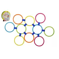 Skákací kruhy barevné plast průměr 27cm kreativní hra