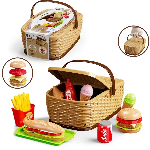 Dětský piknikový košík - Burger set