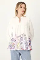 Halenka Medicine dámská, béžová barva, vzorovaná