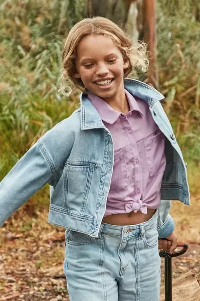 Dětská riflová bunda Mayoral modrá barva, 6405