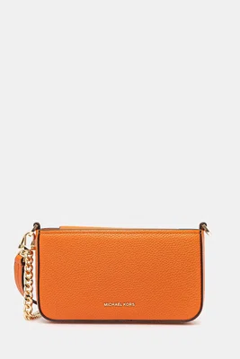 Kožená kabelka MICHAEL Michael Kors oranžová barva, 32S5GYTU1L