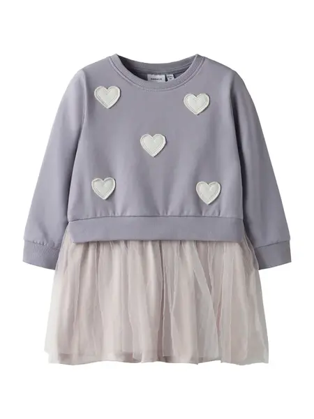 NAME IT Šaty  levanduľová / biela