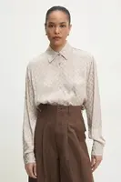 Košile Answear.LAB dámská, béžová barva, regular, s klasickým límcem