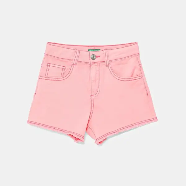 Dětské kraťasy United Colors of Benetton růžová barva, 4O69C9040