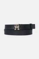 Kožený pásek Tommy Hilfiger dámský, tmavomodrá barva, AW0AW17496