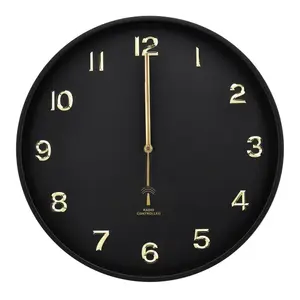 Ambia Home RÁDIEM ŘÍZENÉ HODINY černá