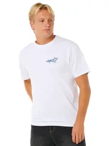 Rip curl pánské tričko Inner Visions Hack White | Bílá | Velikost L | 100% bavlna
