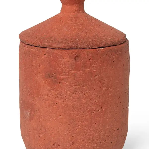 Vonná sójová svíčka ferm LIVING Ura Red Sienna oranžová barva