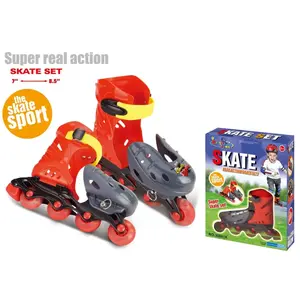 g21 Hračka Brusle kolečkové nastavitelné 7" - 8,5" červeno-šedé