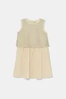 Dívčí šaty United Colors of Benetton béžová barva, mini, 4PUECV03D