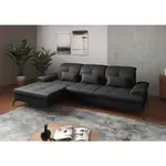 Sit & More ROHOVÁ SEDAČKA, kůže, černá