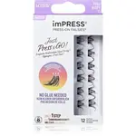 KISS imPRESS Just Press & GO ! trsové nalepovacie mihalnice bez uzlíka Edgy Whispy C 12 ks