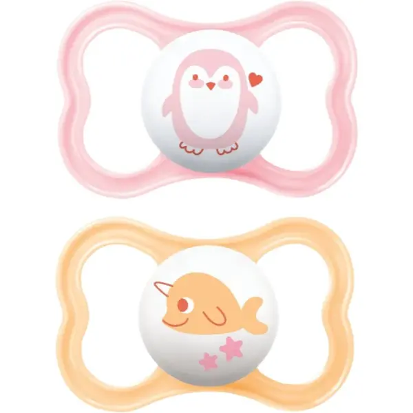 MAM Air 6+ months cumlík Pink/ Orange 2 ks