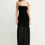 Šaty Simona Corsellini černá barva, maxi, P25CPABO01