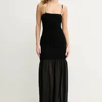 Šaty Simona Corsellini černá barva, maxi, P25CPABO01