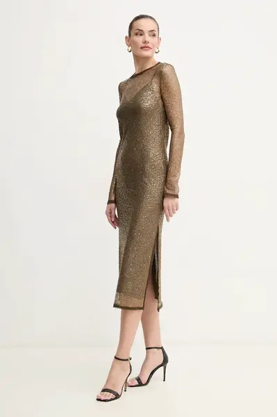 Šaty Pinko zelená barva, maxi, 104709 A2EX