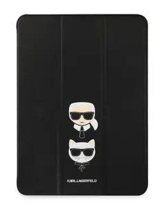 Pouzdro na tablet Karl Lagerfeld and Choupette Head Saffiano KLFC11OKCK pro Apple iPad Pro 11, černá