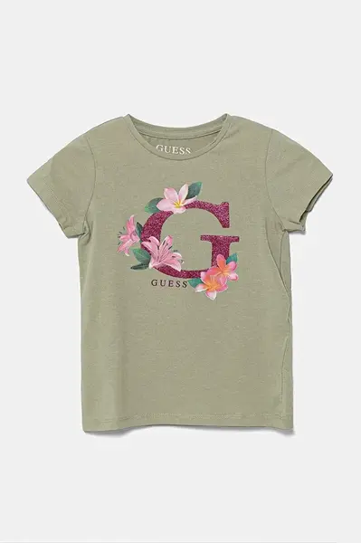 Dětské tričko Guess zelená barva, K5GI08 K6YW4